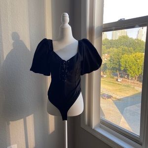Puff sleeve bodysuit